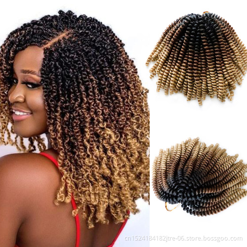 #2 b52 613 27 blue green red soft spring twist hair pack, 8 10 12 18 inch premium silky long loose spring curl twist bulk